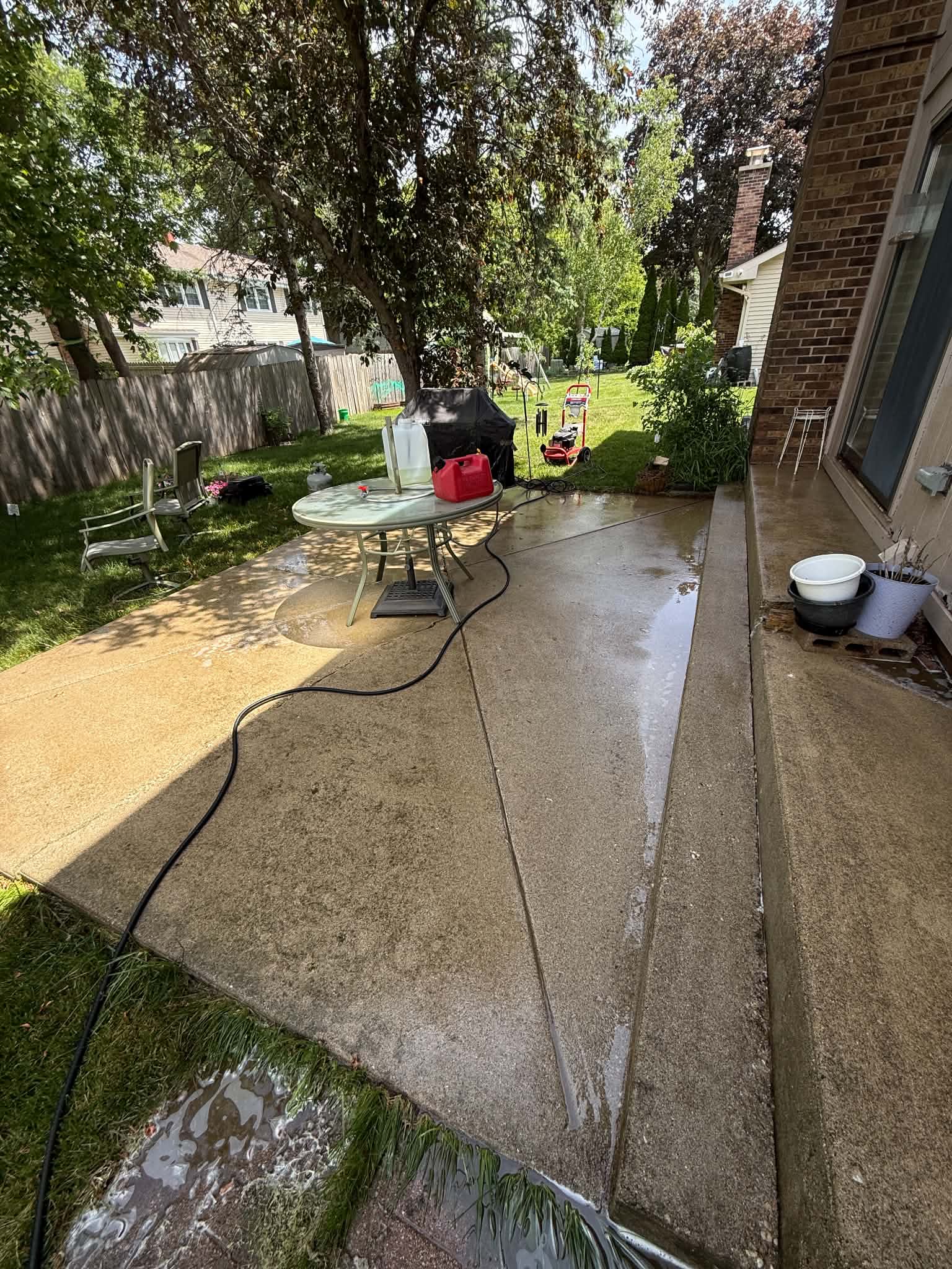 Patio pressure washing service McHenry County Illinois